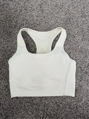 Racerback Crop Tank Top in Cream